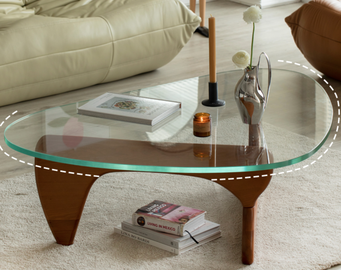  Table with wooden base 
