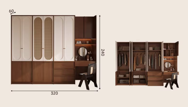  A versatile wardrobe with a classic design 