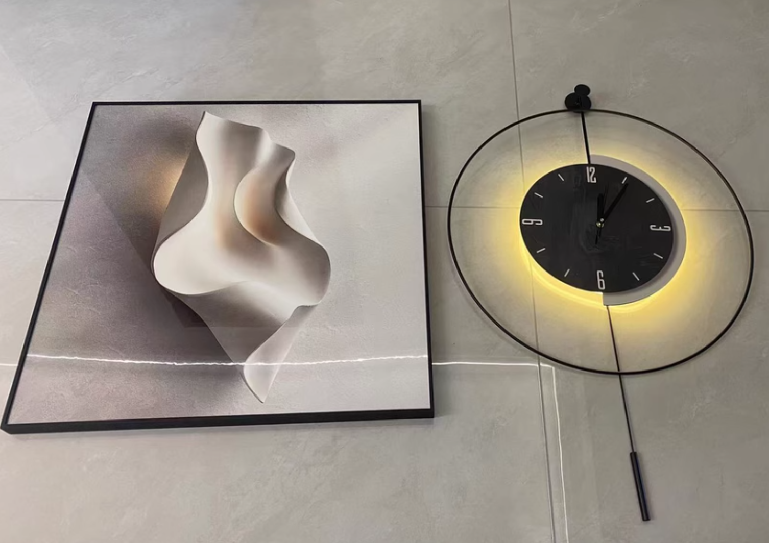  Painting with Chu clock 