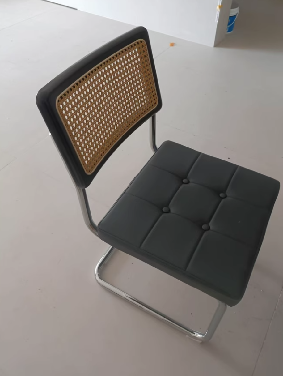  Wooden chair with rattan 