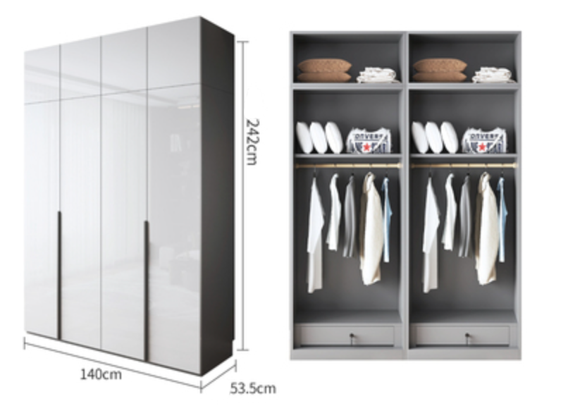  Floren glossy wardrobe 