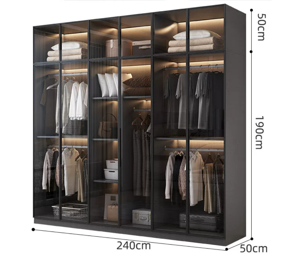  Hoiiun glass-door wardrobe 
