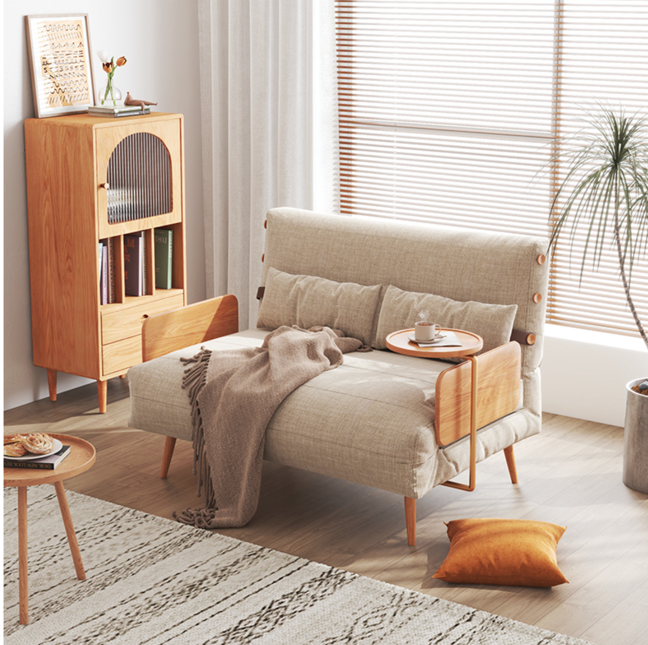  Warner sofa bed with side table 