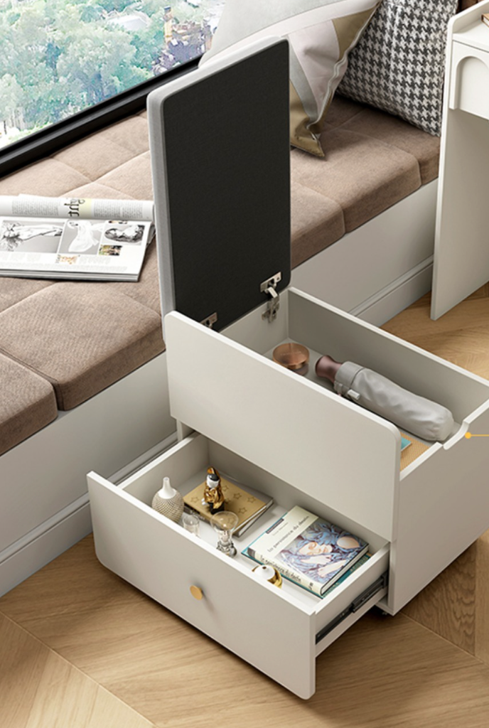  Dressing table with hidden chair 