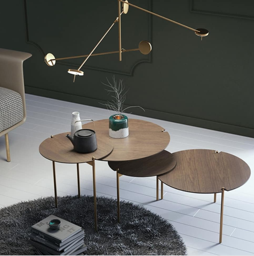  wooden coffee and tv tables   