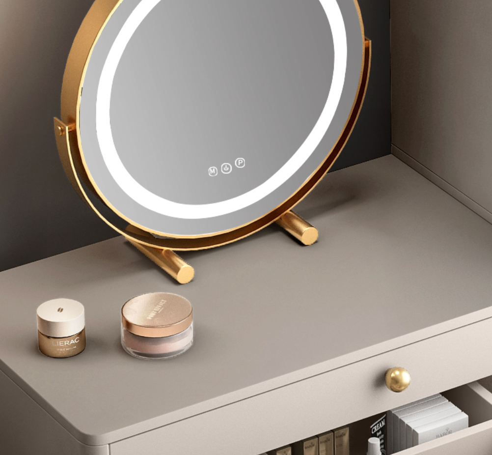  Nordic table with sideboard, mirror and chair 
