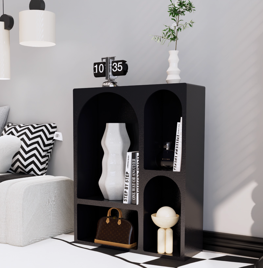  Curved wardrobe in black 