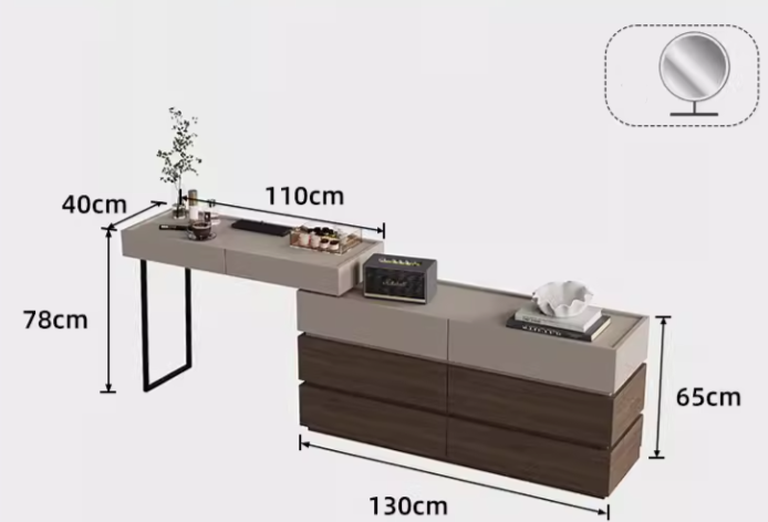 Telescopic dressing table 