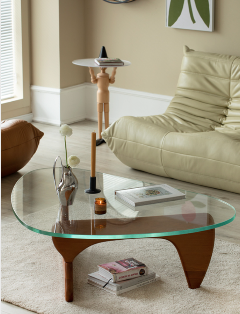  Table with wooden base 