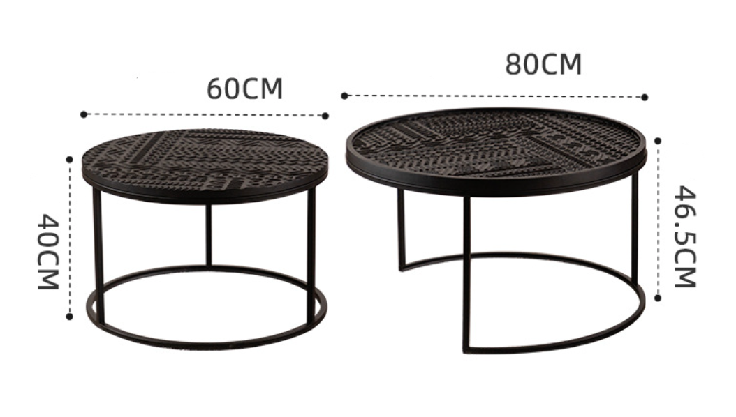  Two vintage carved tables 