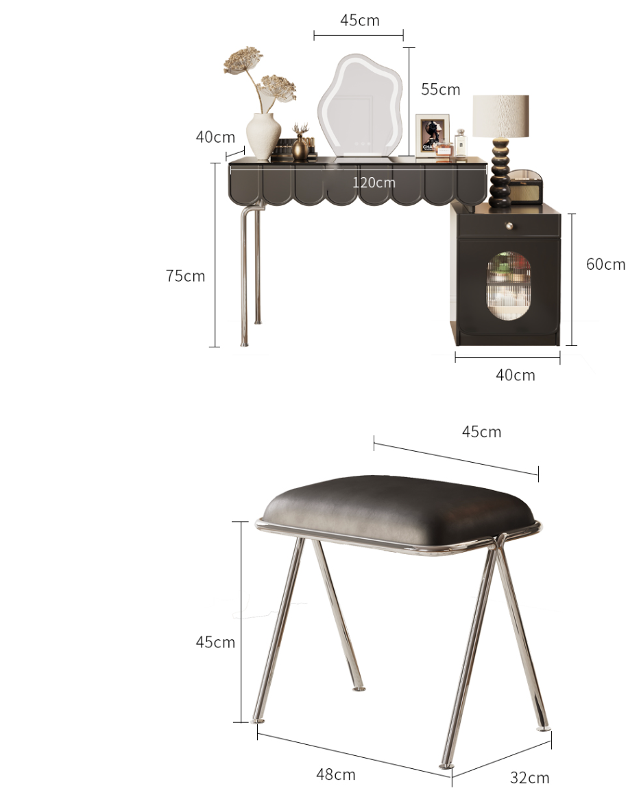  Suyu dressing table with stool and smart mirror 