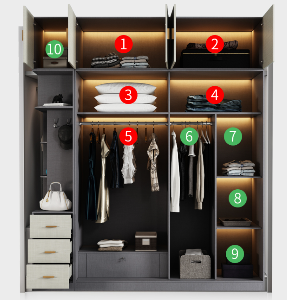  Wardrobe with glass doors 