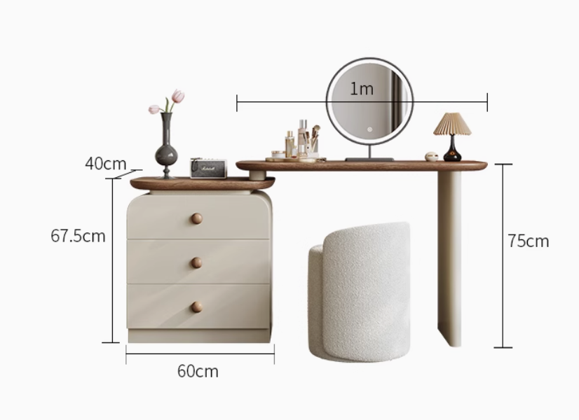  A dressing table with a built-in cabinet 
