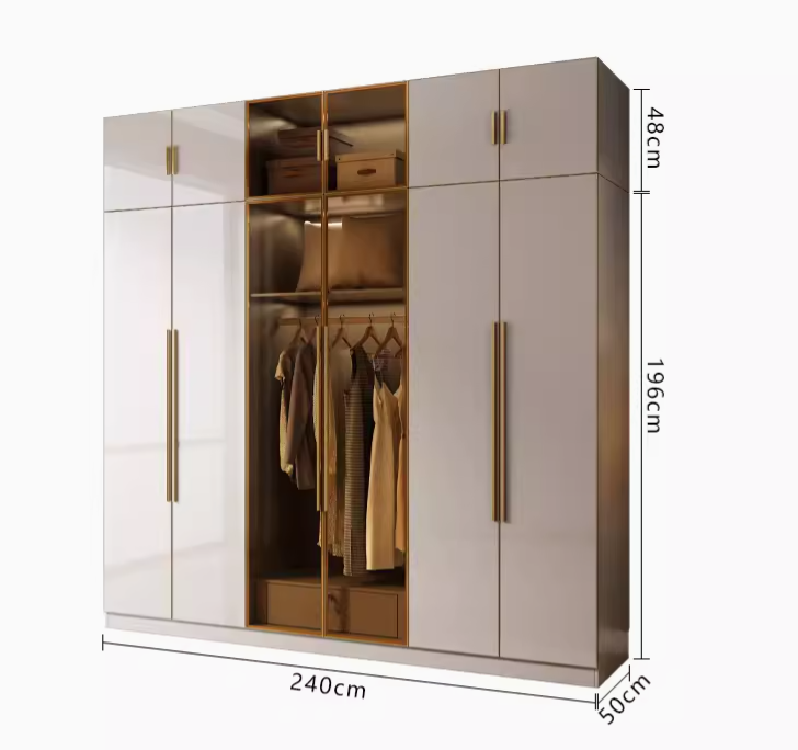  خزانة ملابس أورينتال خشب كبيرة مودرن بتفاصيل شرقية - دولاب ملابس فاخر من KS-Furniture 