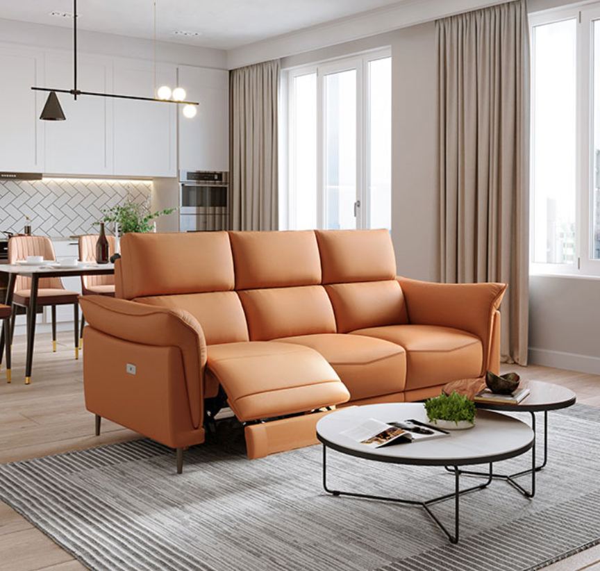  Industry . leather chaise longue 