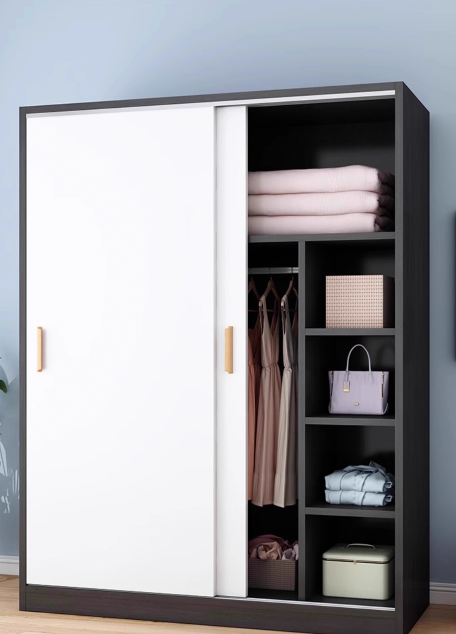 خزانة ملابس خشب مودرن أبواب منزلقة سحاب - دولاب ملابس ذكي من KS-Furniture 