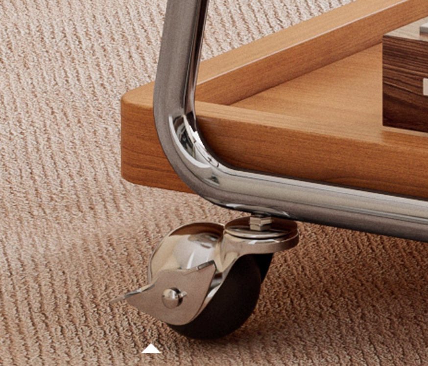  Side table with mobile storage cart 