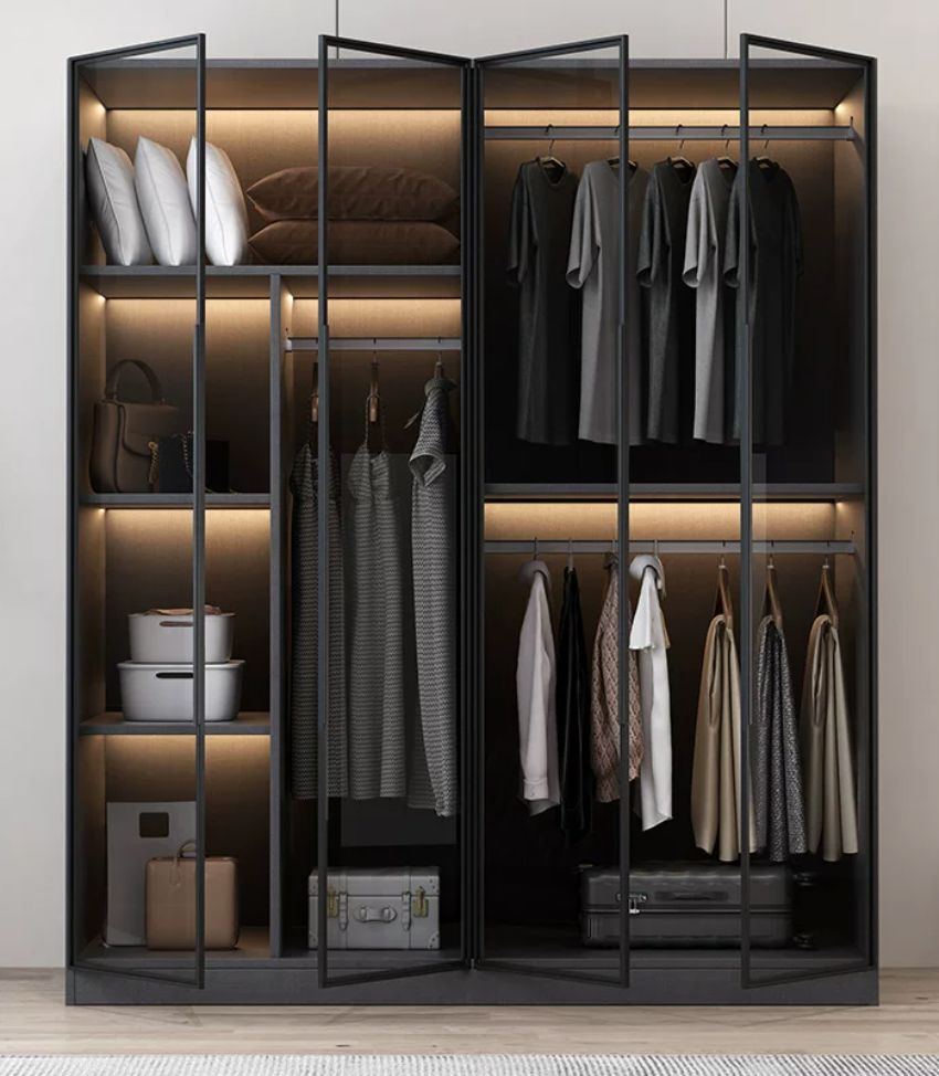  Hoiiun glass-door wardrobe 