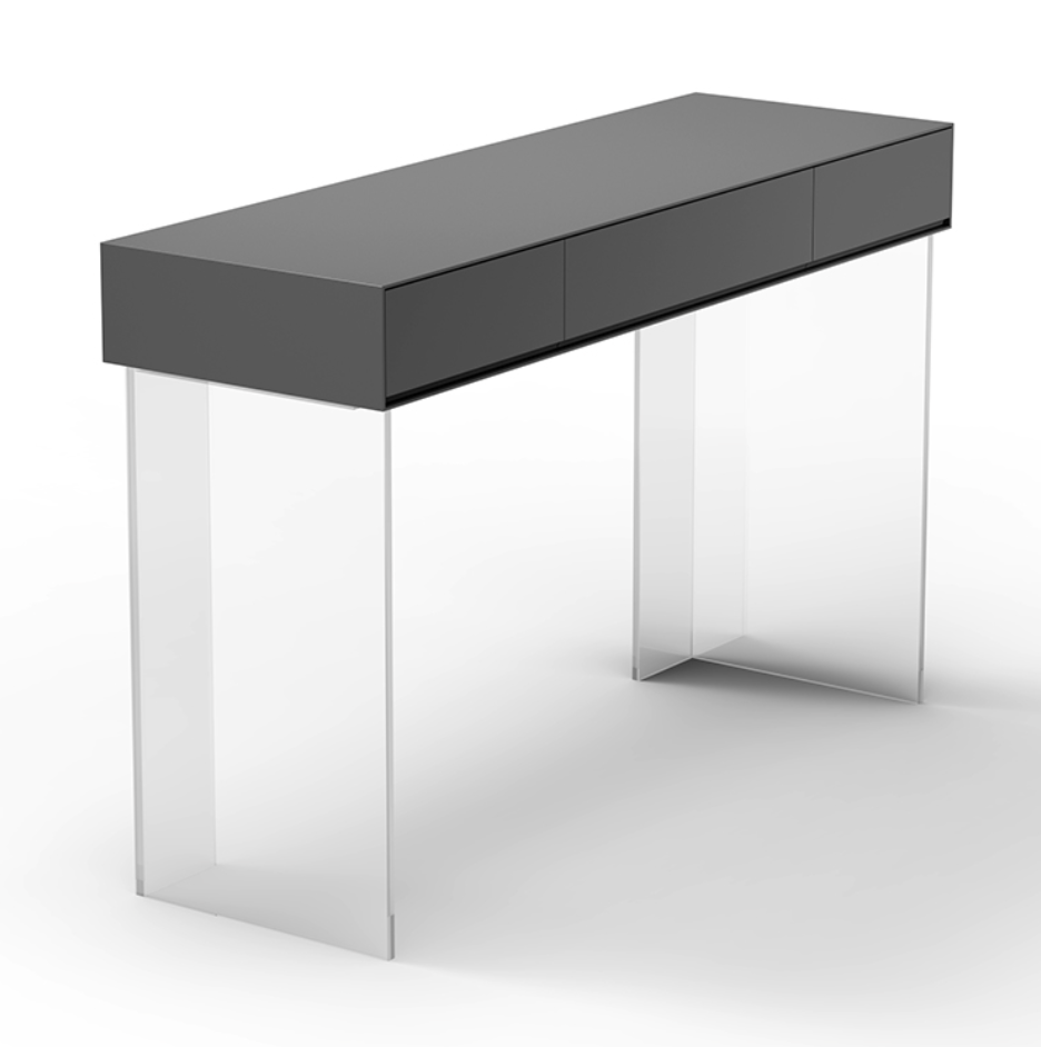  SOMPOK Console, wood and acrylic. 