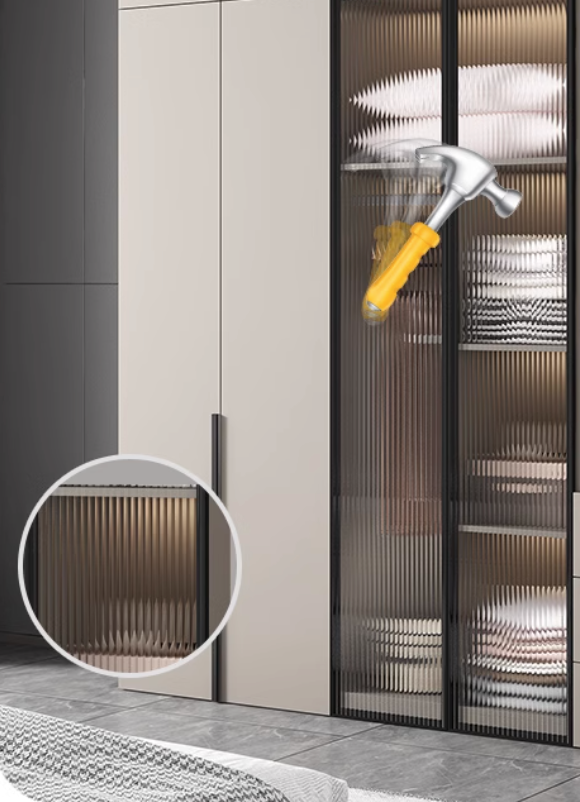  Glass door wardrobe 