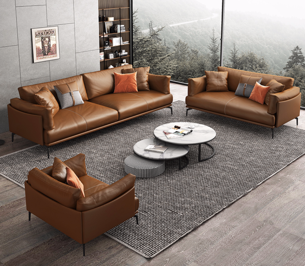  Langqi . leather sofa 