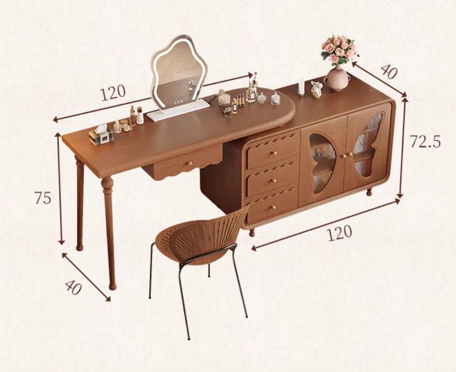  Dressing table with chair and mirror 