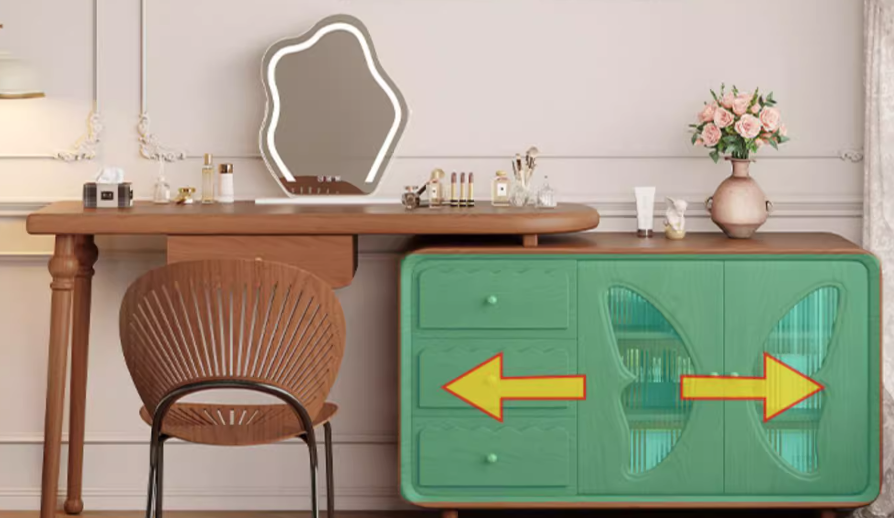  Dressing table with chair and mirror 