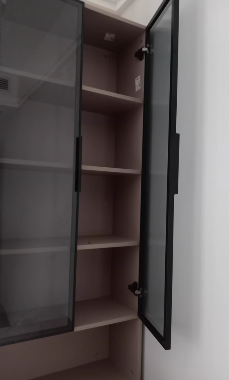  wooden desk and bookcase 
