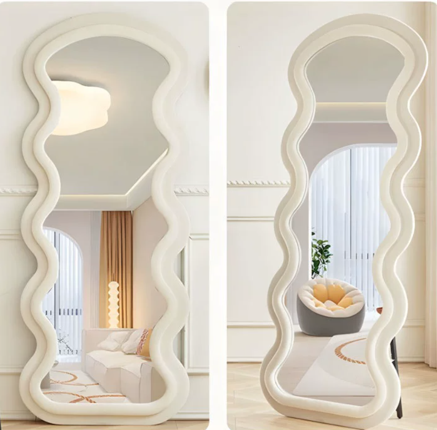  Modern wave-patterned mirror 