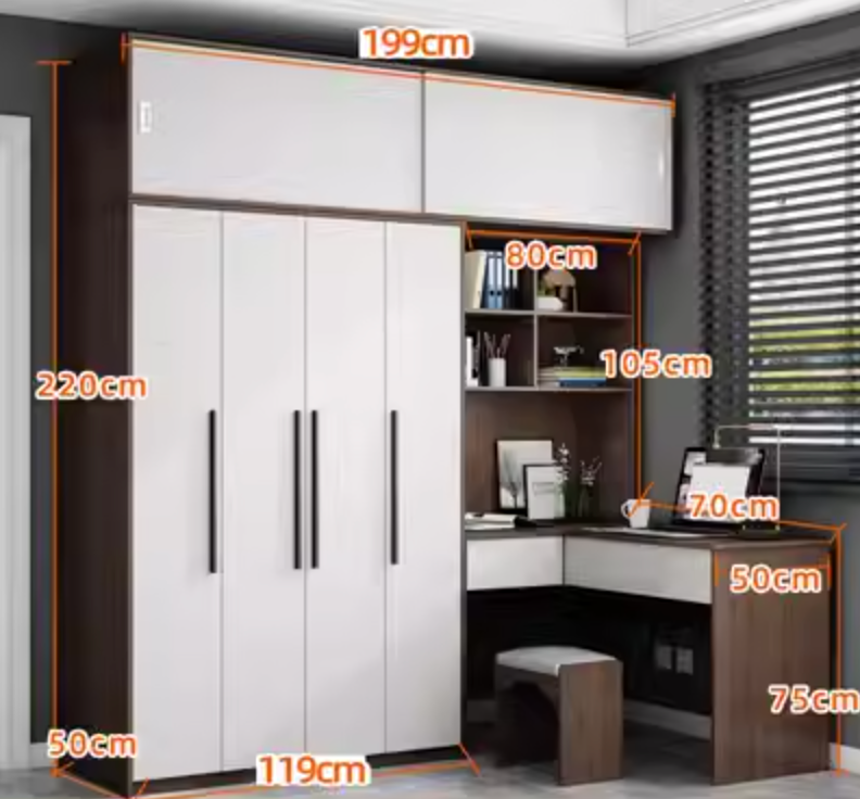  Wardrobe with desk 