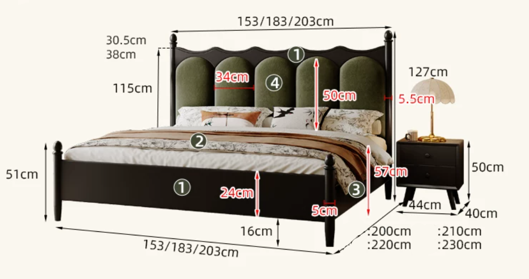  A wooden bed is Hwanlisin 