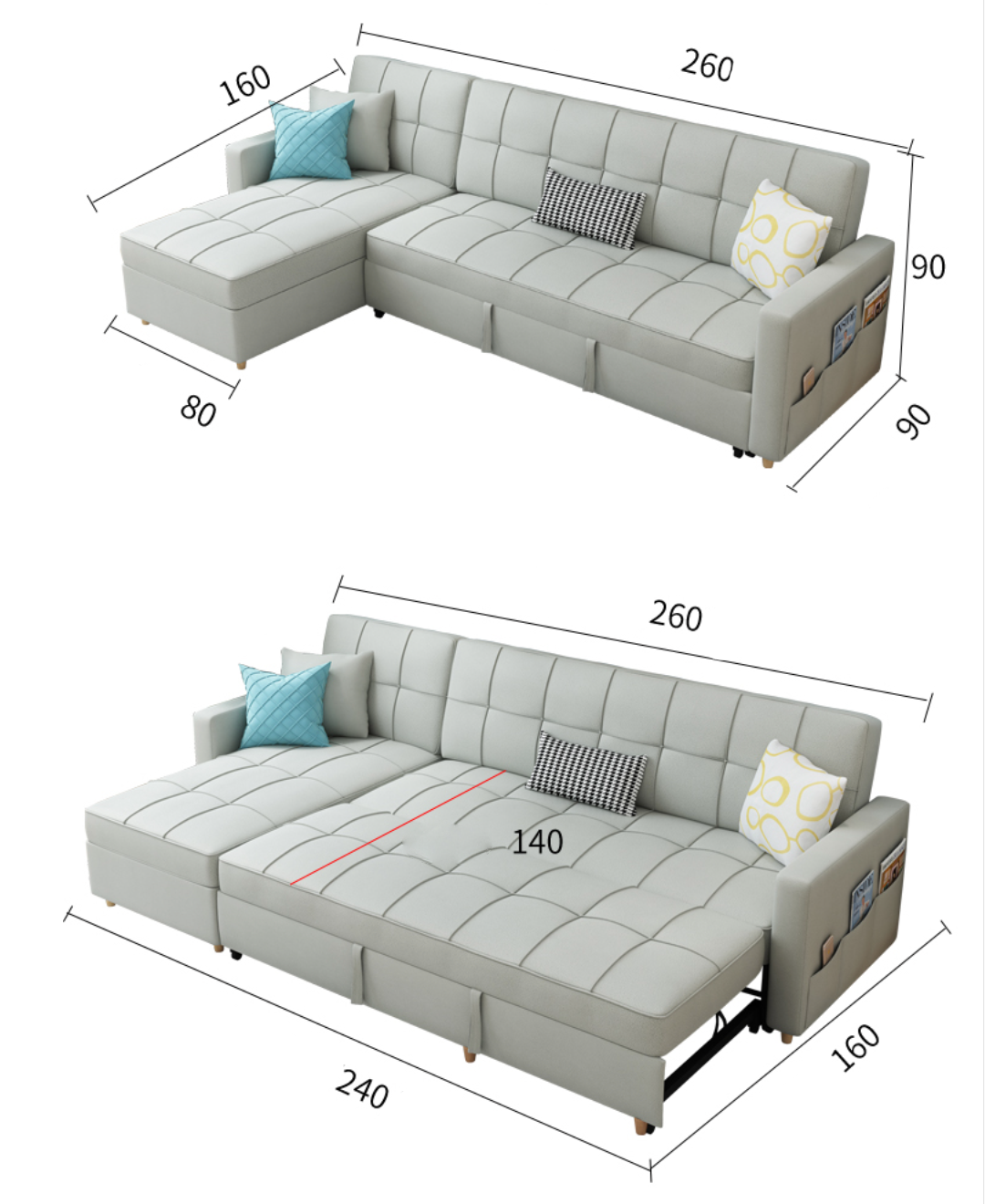  multifunctional sofa bed 