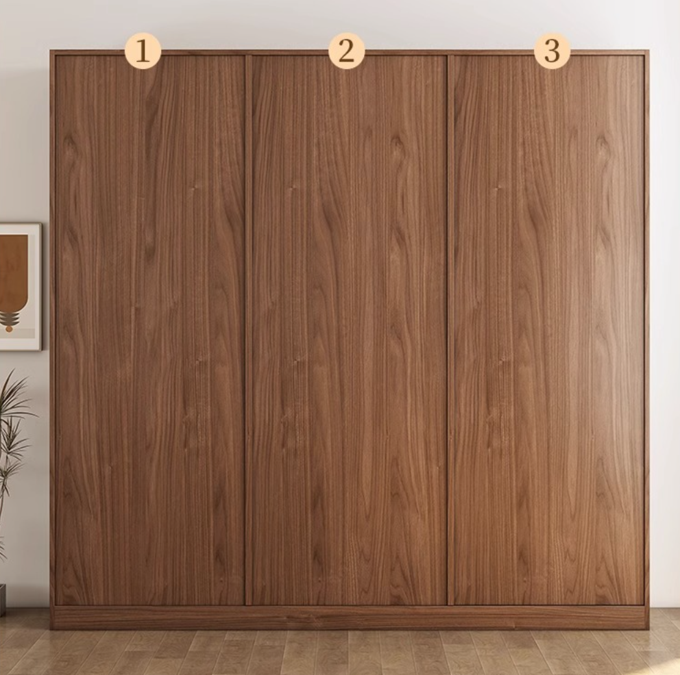  خزانة ملابس يونجو خشب مودرن أبواب سحاب - دولاب ملابس كبير من KS-Furniture 
