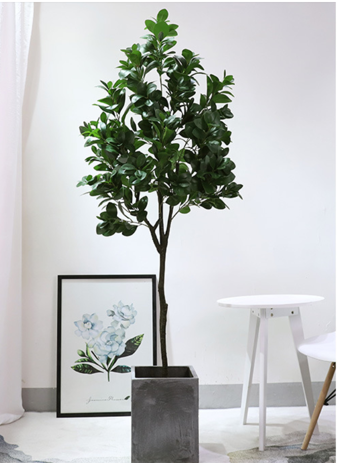  green artificial plants  