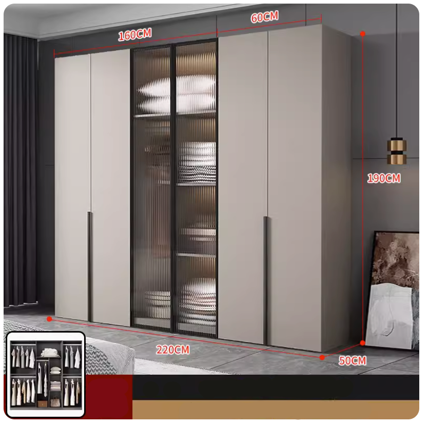  Glass door wardrobe 