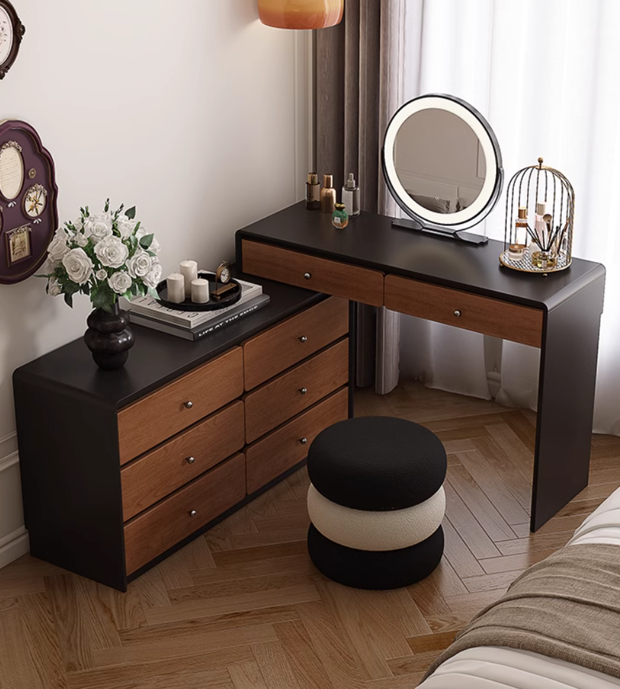  Dressing table with mirror and modern chair 