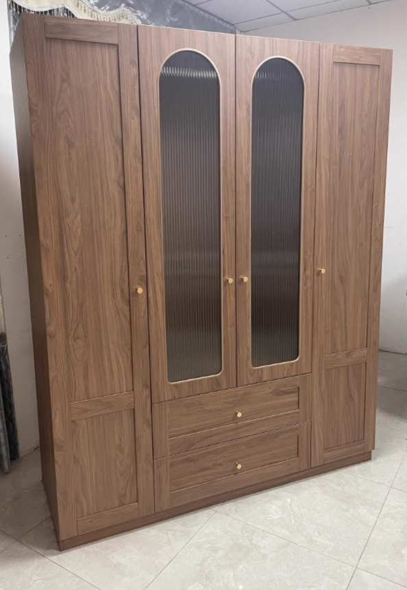  خزانة ملابس يونجو خشب مودرن أبواب سحاب - دولاب ملابس كبير من KS-Furniture 