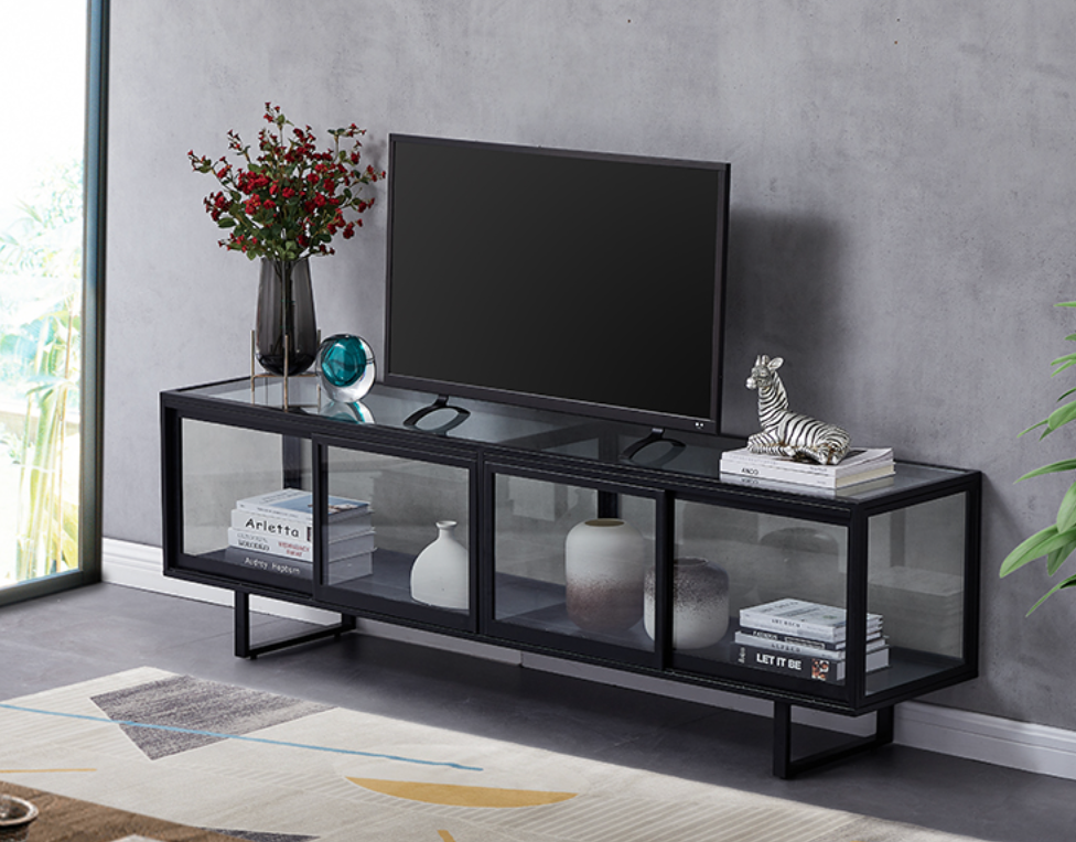  glass tv bookcase 