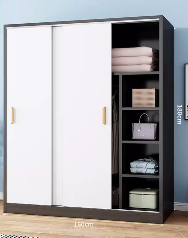  خزانة ملابس خشب مودرن أبواب منزلقة سحاب - دولاب ملابس ذكي من KS-Furniture 