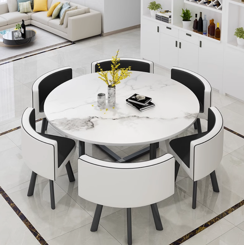  Integrated dining table and chair 