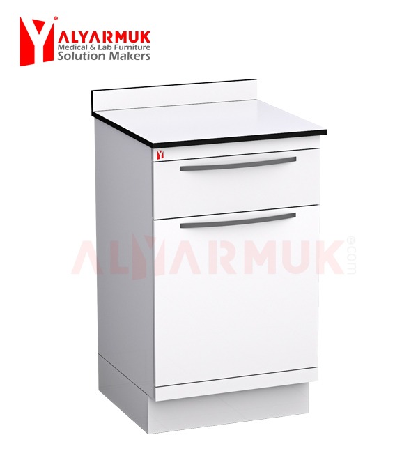 50cm Drawer and Door Cabinet with Inner Shelf in Galvanized Metal D5T010
