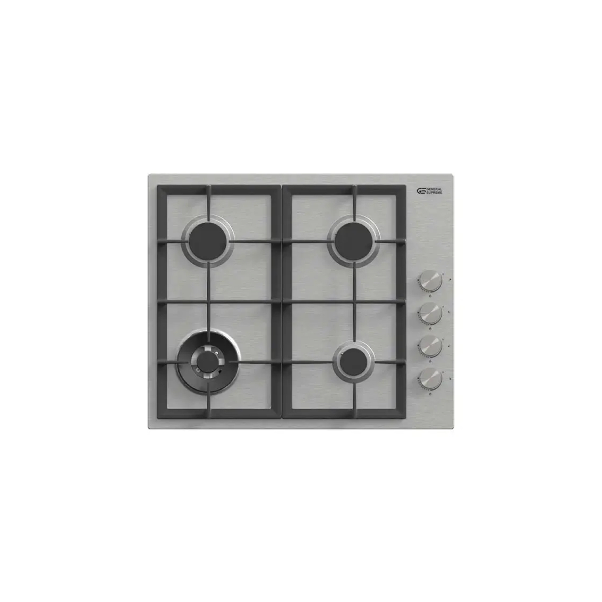 مسطح غاز مدمج (بلت ان) من جنرال سوبريم  ,60سم , 4شعلات غاز , حديد زهر , أمان كامل, تركي