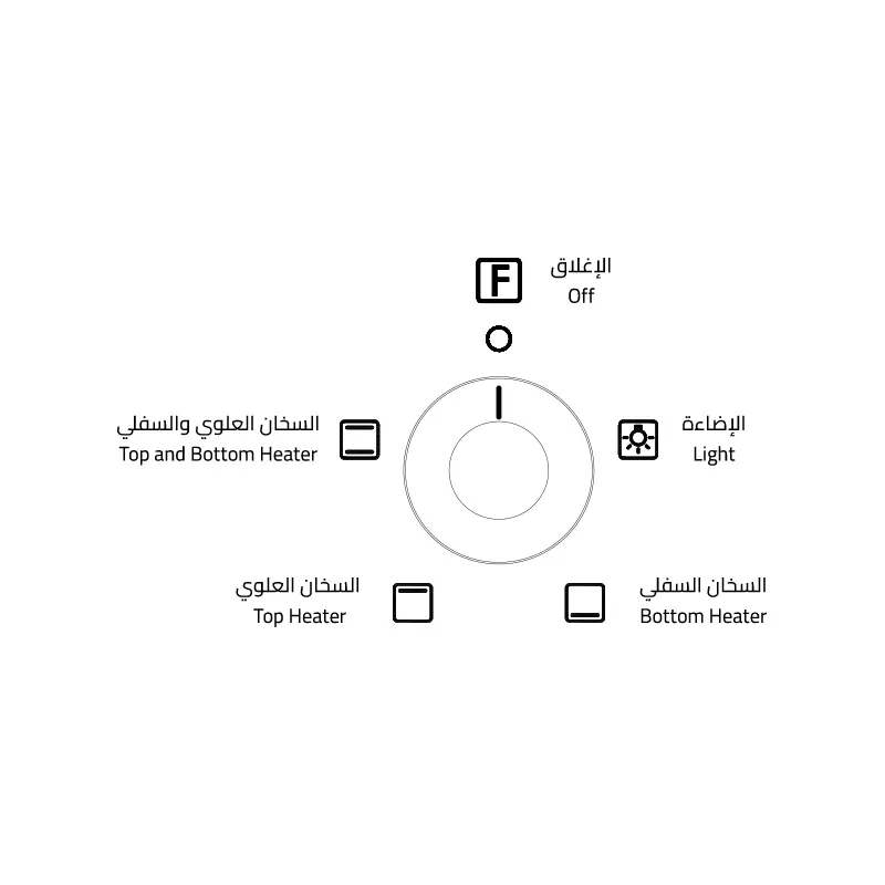 فرن كهرباء مدمج (بلت ان) من جنرال سوبريم , 60سم 64 لتر, 4 وظائف , ستانلس ستيل, ايطالي