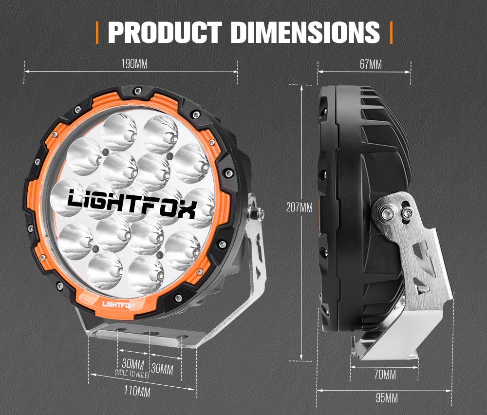طقم كشافات 7 انش عدسات اوسرام من شركة لايت فوكس LIGHTFOX الاستراية
