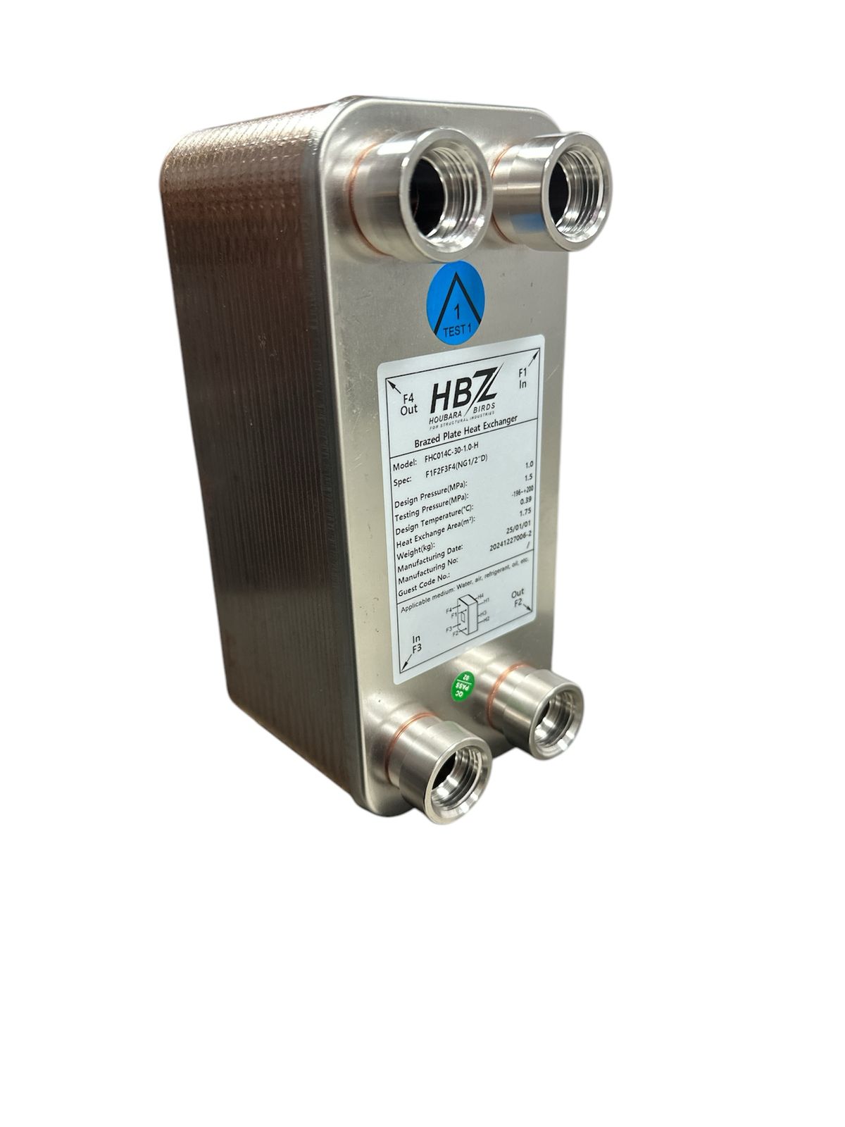 مبادل حراري HBZ ذات صفائح FHC014C-30-1.0-H