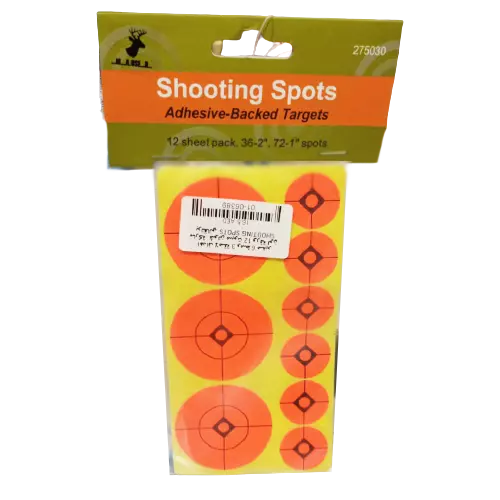 اهداف لاصقة 3 وسط 6 صغير 12 ورقة لون برتقالي SHOOTING SPOTS