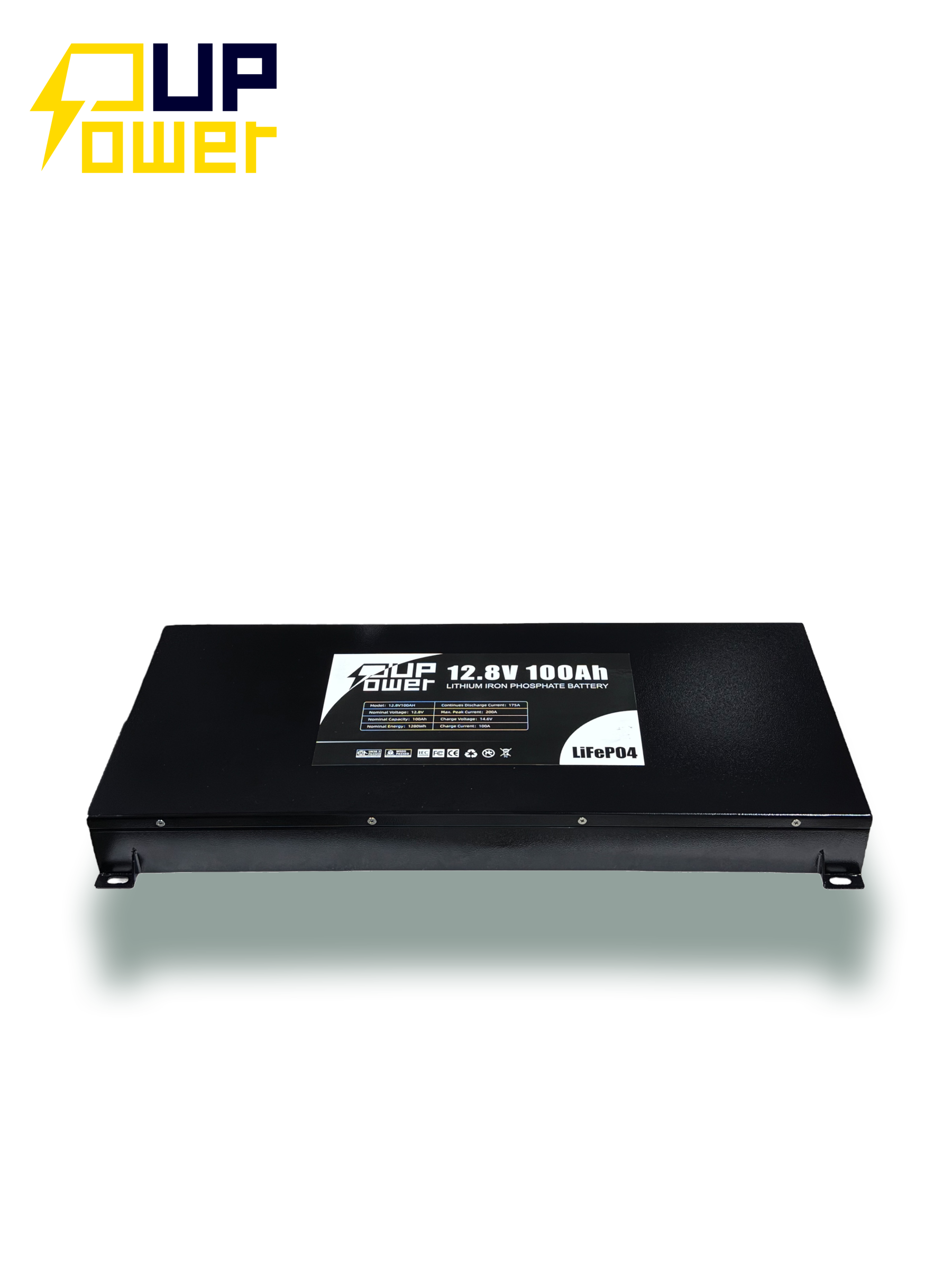 بطارية ليثيوم LiFePO4 12.8V 100A 6.5cm من PowerUp
