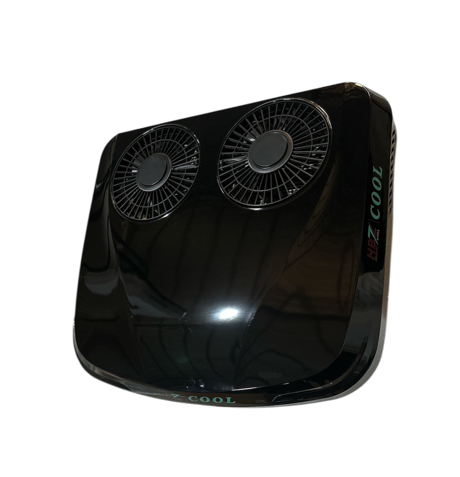 مكيف هواء يعمل بنظام 12 فولت HBZ COOL Double fan اسود