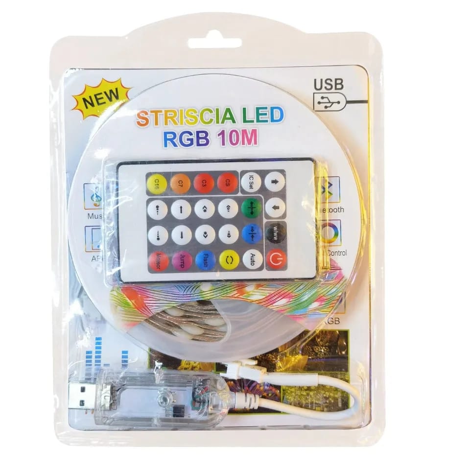 STRISCIA LED RGB  عقد اضاءه شريط ريموت