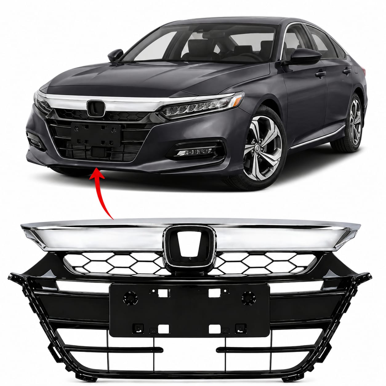 شبك اكورد, شبك اكورد 2018, شبك اكورد 2019, شبك اكورد 2020, شبك هوندا اكورد, Honda Accord grille, شبك نيكل اكورد, شبك كروم اكورد, شبك بفتحة اكورد, شبك امامي اكورد, قطع اكورد, قطع هوندا, شبك تجاري اكورد, شبك بديل وكالة